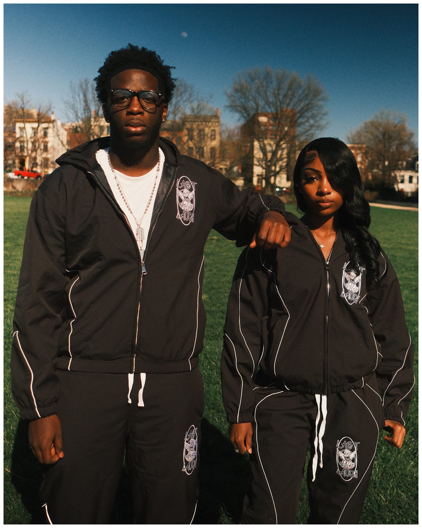 BLACK LAST LAUGH SOFT SHELL TRACKSUIT